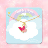 Girl Nation Sweet Petite Necklace Glitter Butterfly Dreams