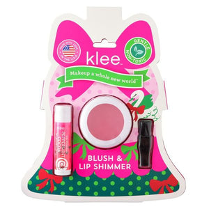 Klee Naturals Garland Pop Holiday Blush and Lip Shimmer Set