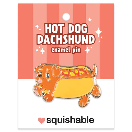 Squishable®  Enamel Pin Dachshund Hot Dog