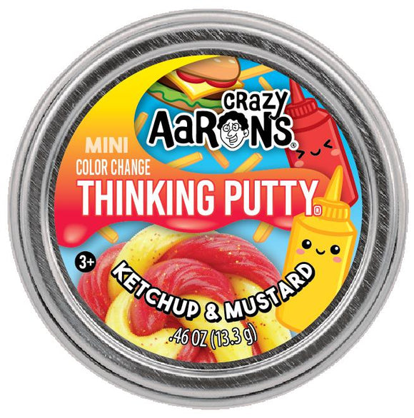 Crazy Aaron's Thinking Putty Mini - Ketchup & Mustard