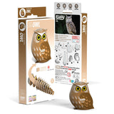 EUGY Cardboard Model Kit: Owl