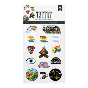 Tattly Sheet Inclusive Pride Tattoos