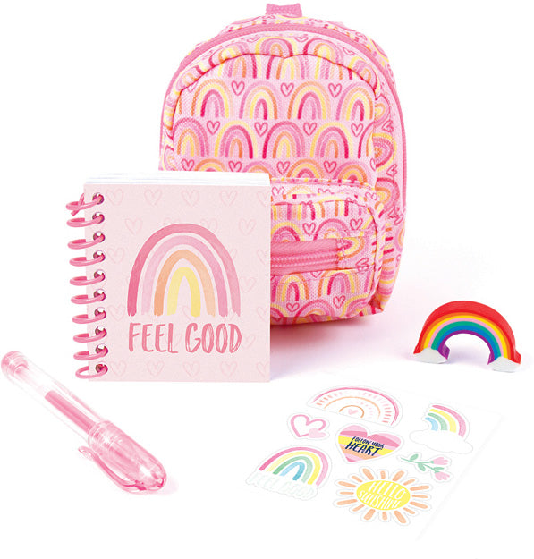 Rainbow Love 4'' Backpack Stationery Set - Pink  Stationery set, Cute  stationery, Miniature gift