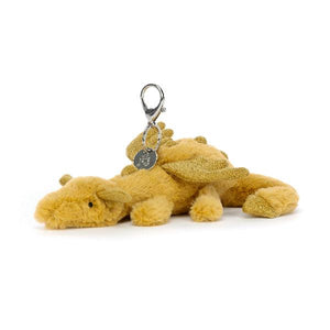 Jellycat Golden Dragon Bag Charm 7" - Discontinued