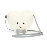 Jellycat Amuseable Cream Heart Bag 6.5"