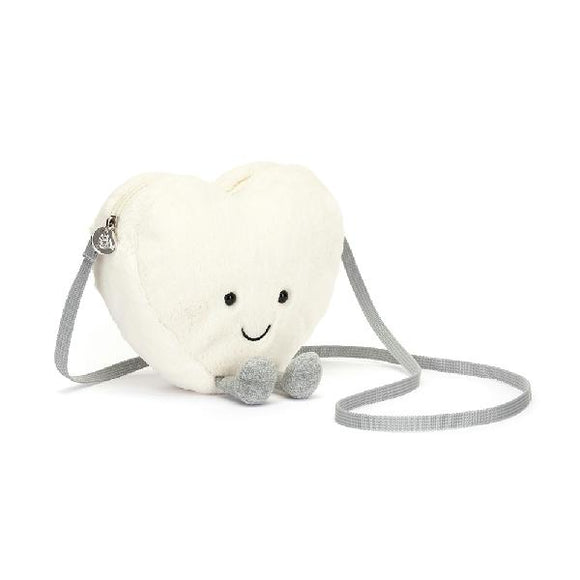 Jellycat Amuseable Cream Heart Bag 6.5