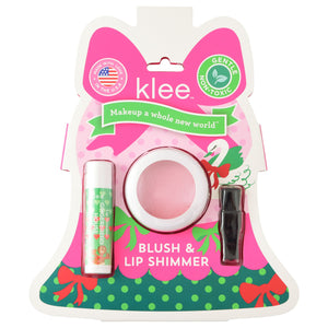 Klee Naturals Tinsel Dream Holiday Blush and Lip Shimmer Set