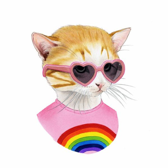 Tattly Pairs Rainbow Kitten Tattoo