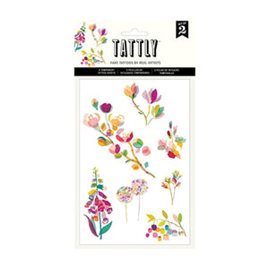 Tattly Sheet Layered Flora Tattoos