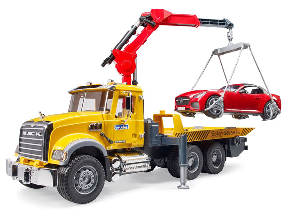Bruder® MACK Granite Tow Truck with Bruder Roadster
