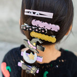 Lilies & Roses Three Combo Flower Mummy Pink+Black Alligator Clips