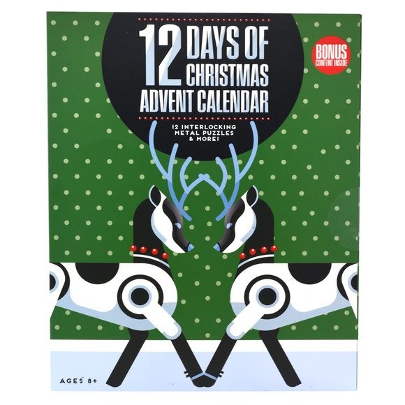 Project Genius - 12 Days of Christmas Advent Calendar - 12 Interlocking Metal Puzzles & More