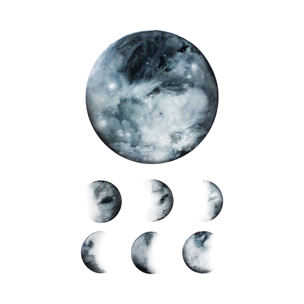 moon phases tattoo drawing