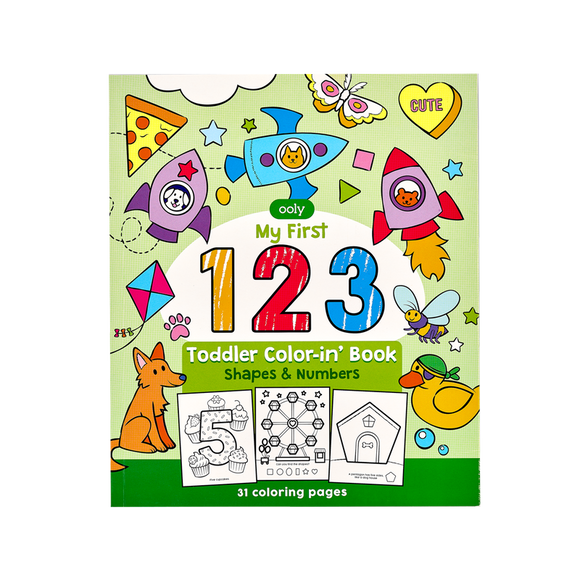 Ooly Color-In' Book Toddler - My First 123
