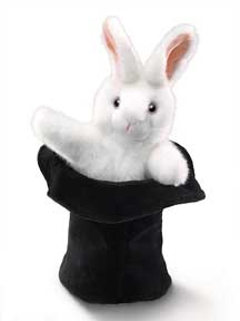 Folkmanis® Hand Puppet: Rabbit in a Hat