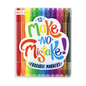 Ooly Make No Mistake Erasable Markers - set of 12