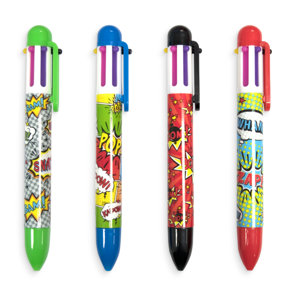 Ooly 6-Click Multi Color Pen Comic Attack