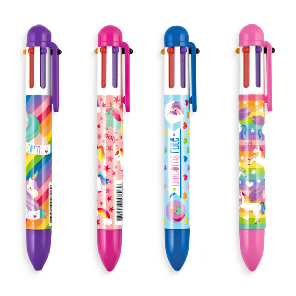 Ooly 6-Click Multi Color Pen Unique Unicorns