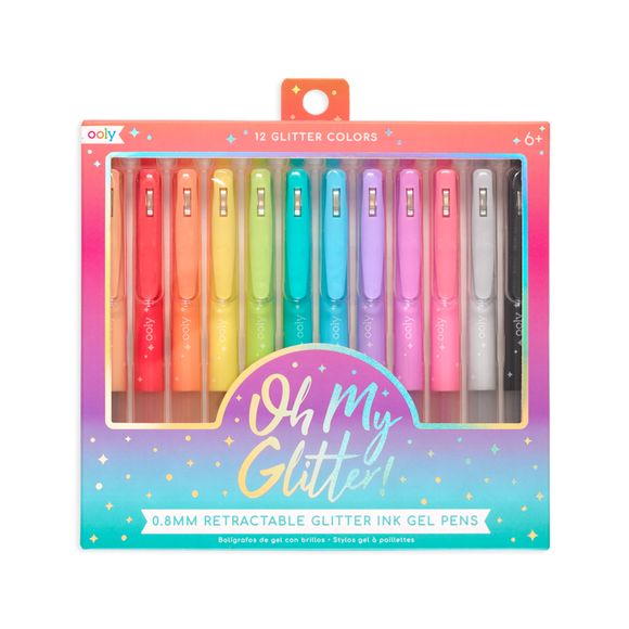 Ooly Oh My Glitter! Retractable Glitter Gel Pens (set of 12)