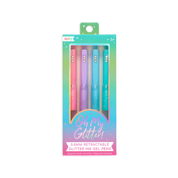 Ooly Oh My Glitter! Retractable Glitter Gel Pens (set of 4)