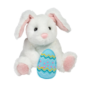 Douglas Rosie White Bunny with Easter Egg 5.5"
