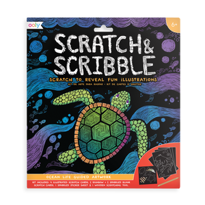 Ooly Scratch & Scribble Scratch Art Kit - Ocean Life