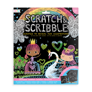 Ooly Scratch & Scribble Scratch Art Kit - Princess Garden