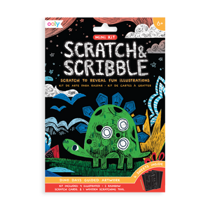 Ooly Scratch & Scribble Mini Scratch Art Kit - Dino Days