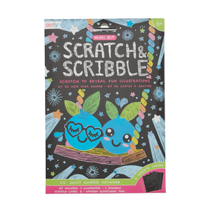 Ooly Scratch & Scribble Mini Scratch Art Kit - Lil' Juicy
