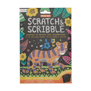 Ooly Scratch & Scribble Mini Scratch Art Kit - Jungle Fun