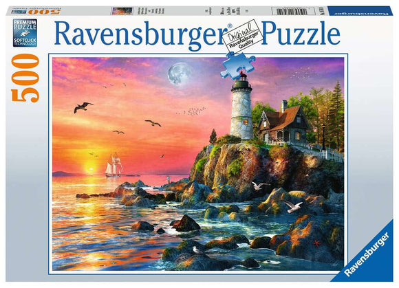 Ravensburger Puzzle 500 piece Lighthouse at Sunset