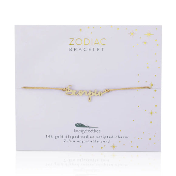 Lucky Feather Zodiac Bracelet: Scorpio