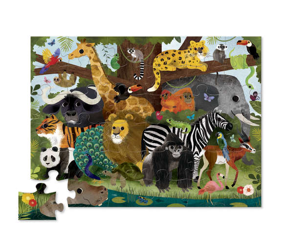 Crocodile Creek Puzzle da 30 pezzi della torre - Giungla