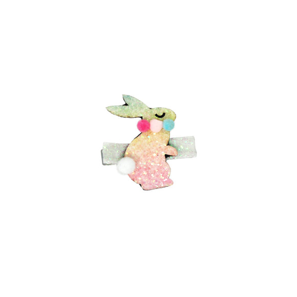 Pink Poppy Party Bunny Hair Slide
