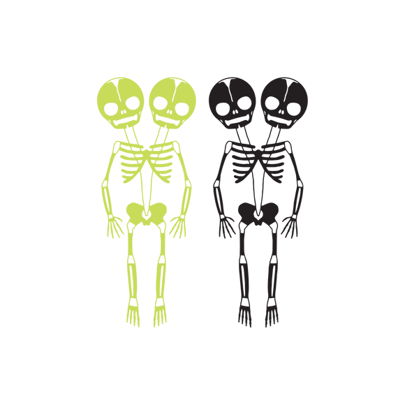 Tattly Pairs Skeletons (Glow in the Dark) Tattoo