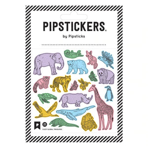 Pipsticks® 4x4" Fuzzy Sticker Sheet: Global Treasures