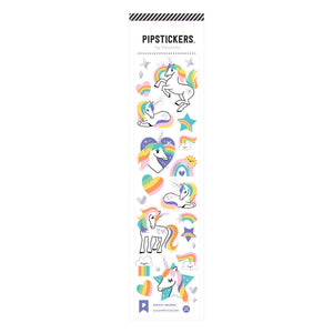 Pipsticks® 2"x8" Sticker Sheet: Bashful Unicorns