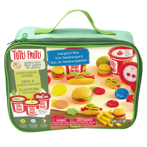 Tutti Frutti™ Dough Carry Case Hamburger Trio Kit