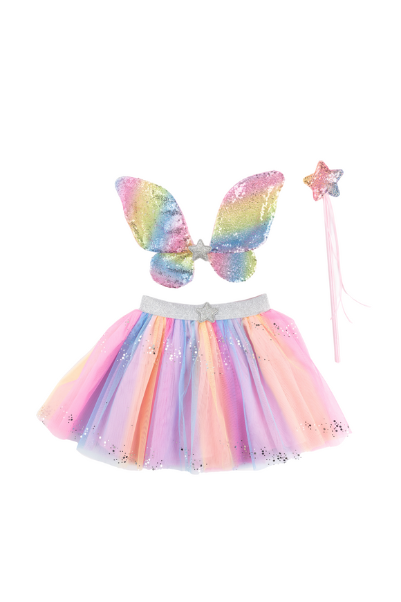 Rainbow Sequins Skirt, Wings & Wand Rainbow Sequins Skirt, Wings & Wand
