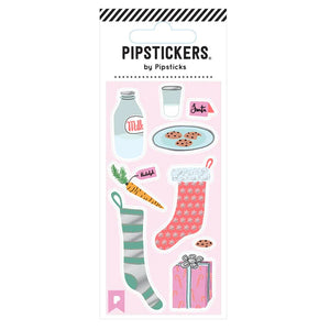 Pipsticks® 2"x4" Sticker Sheet: Milk & Cookies