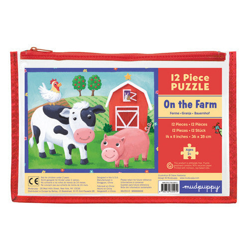 Mudpuppy Pouch Puzzle - On the Farm