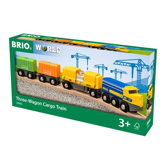 Three-Wagon Cargo Train 33982 – Growing Tree Toys