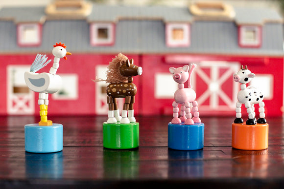 Jack Rabbit Creations Farm Push Puppets (1 randomly selected)