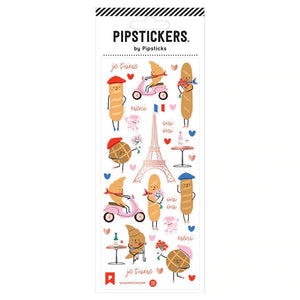 Pipsticks® 3"x7" Sticker Sheet: Don't Baguette Me