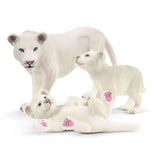 Schleich White Lion Mother with Cubs