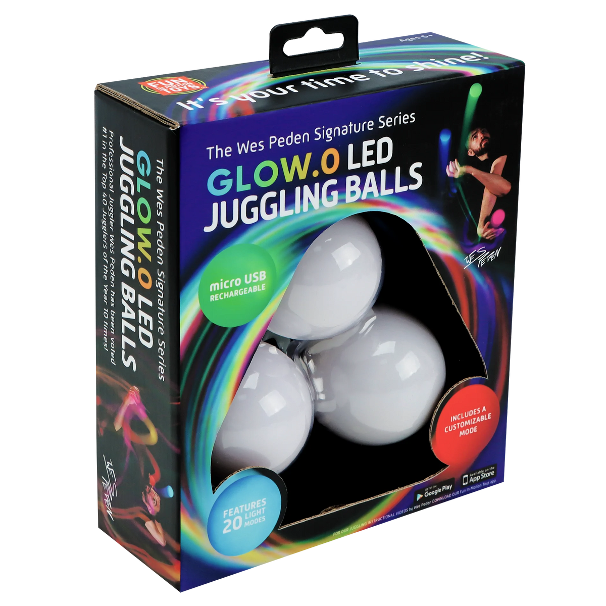 Fun in Motion Toys™ Glow.0 LED Juggling Balls Growing Tree Toys