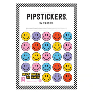 Pipsticks® 4x4" Fuzzy Sticker Sheet: Smiley Faces