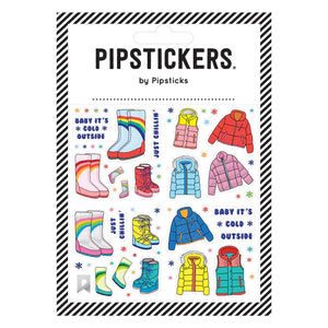 Pipsticks® 4x4" Sticker Sheet: Baby It's Cold Outside