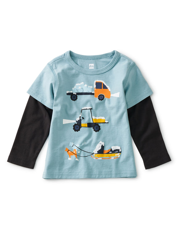 Tea Collection Winter Wheels Baby Graphic Tee