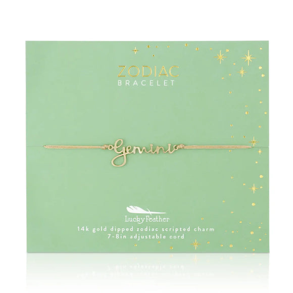 Lucky Feather Zodiac Bracelet: Gemini